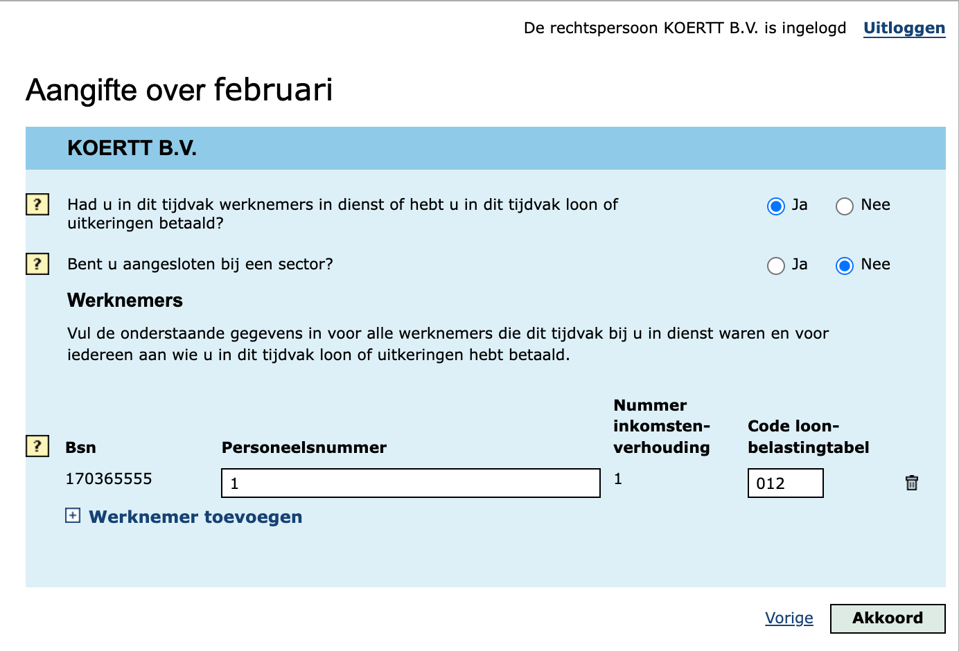 loonheffingen dga loonvak