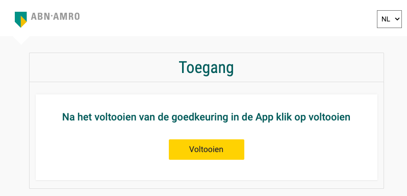 Kopeling ABN AMRO voltooien