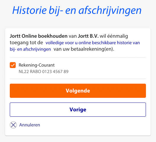 Historie Rabobank rekening