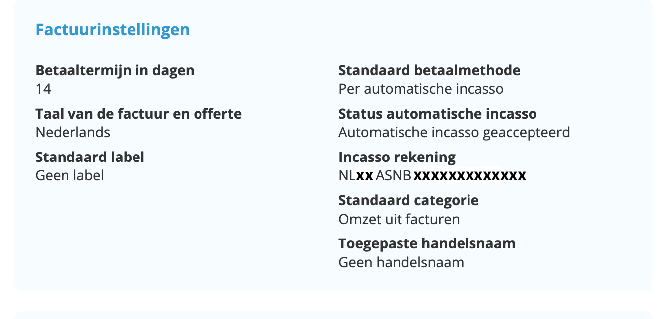bankrekening automatisch incasseren