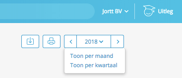 periode selecteren in boekhouding