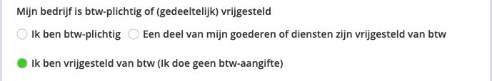 Vrijgesteld van btw