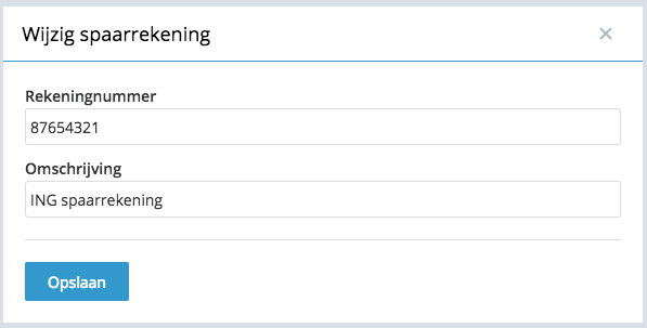 Balans categorie wijzigen