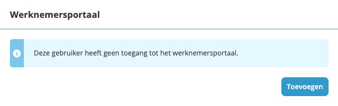 Gebruiker uitnodigen voor werknemersportaal