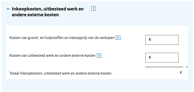 aangifte inkomstenbelasting inkoop
