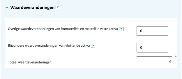 aangifte inkomstenbelasting overige waardeverandering