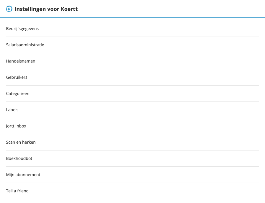Instellingen voor je bedrijf
