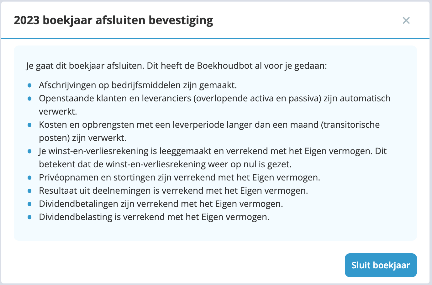 jaarafsluiting controle