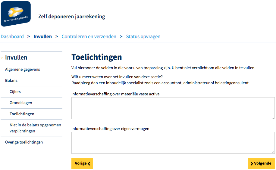 KvK jaarrapport verplichtingen