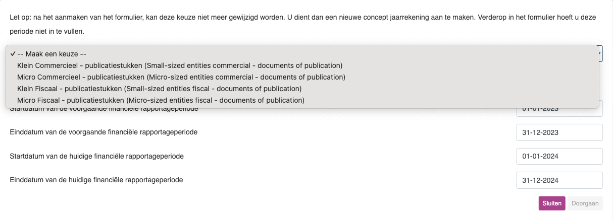 Geef aan Micro fiscaal of Klein fiscaal