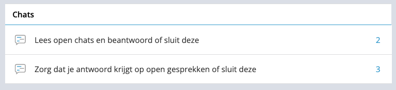 openstaande chats bij nog te doen