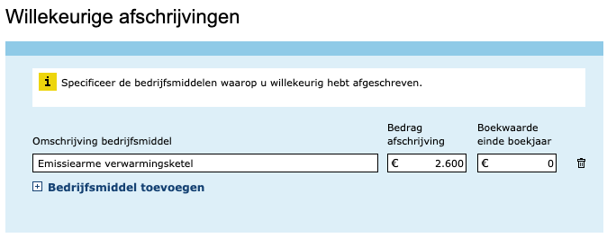 vpb willekeurige afschrijvingen