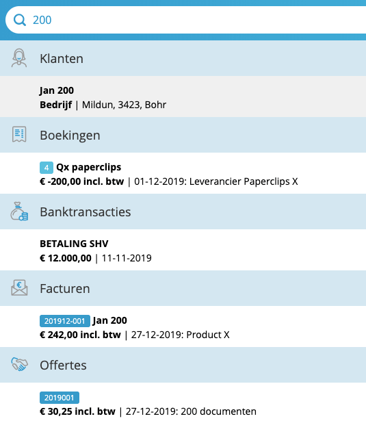 Teveel zoekresultaten