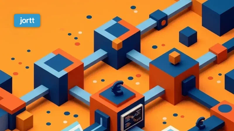 Netwerk van verbonden blokken waarlangs facturen en bedragen zich verplaatsen