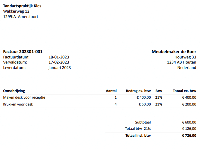 Eerste factuur maken in jortt