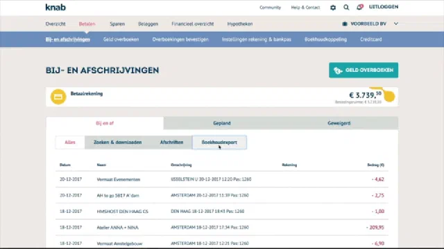 Knab MT940 bestand downloaden