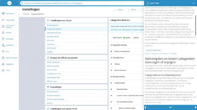 Jortt Update - Helpfunctie direct vanuit Jortt oproepbaar.