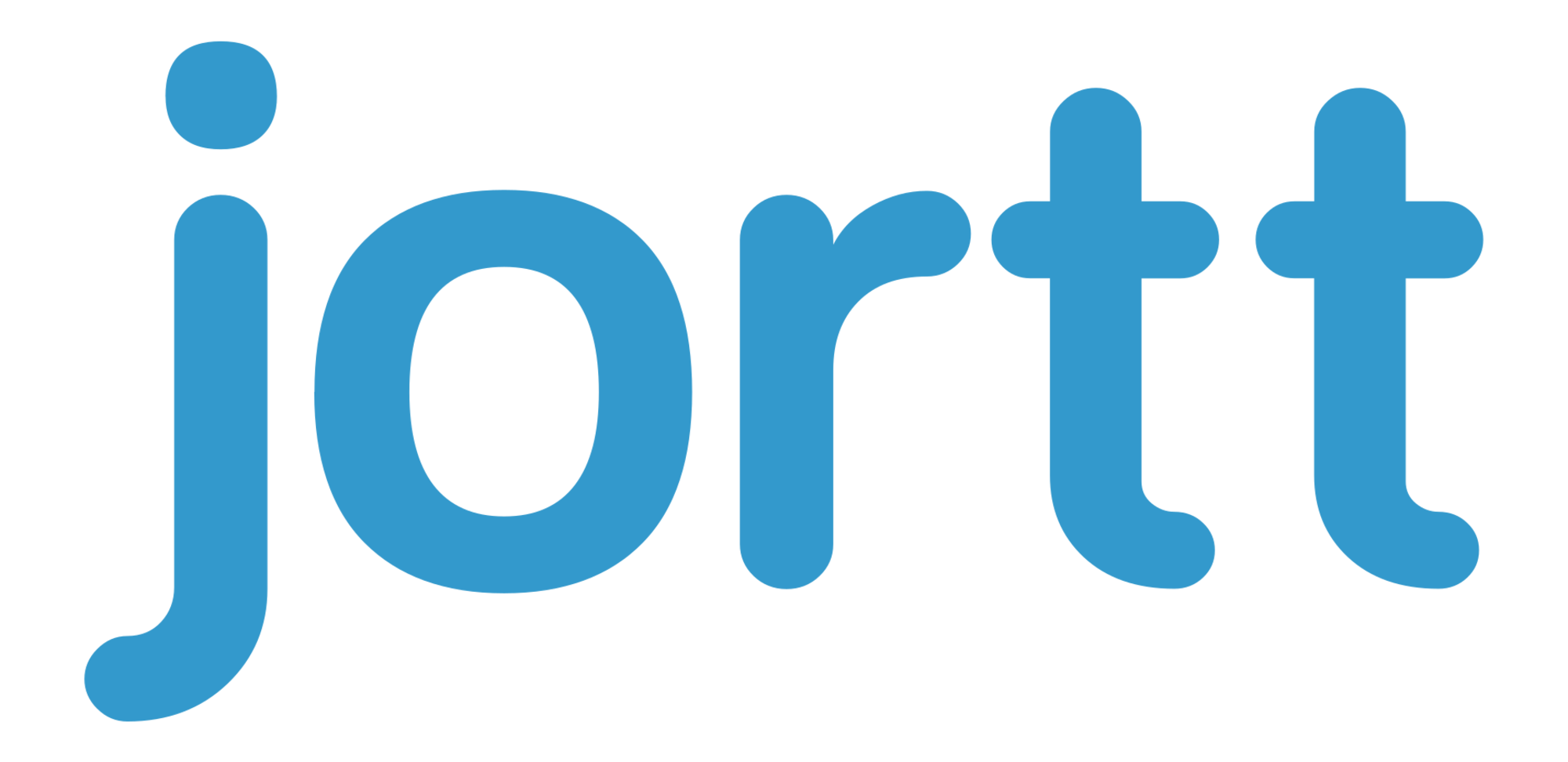 Het jortt-logo in blauw