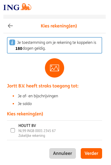 Koppeling ING rekening