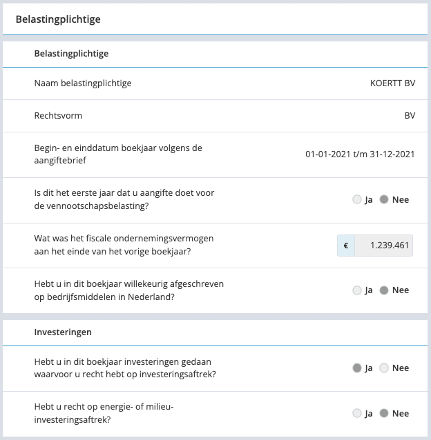 belastingplichtige overnemen uit jortt