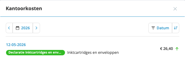 Declaratie in de winst en verlies