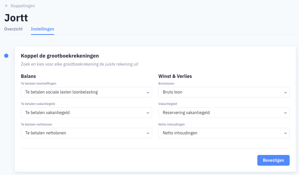 Employes grootboekrekeningen