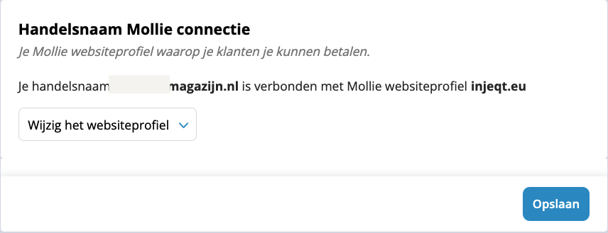 handelsnaam en websiteprofiel