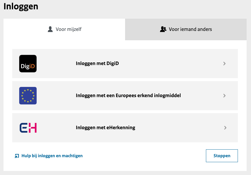 Inloggen bij Mijn Belastingdienst Zakelijk voor de vpb-aangifte