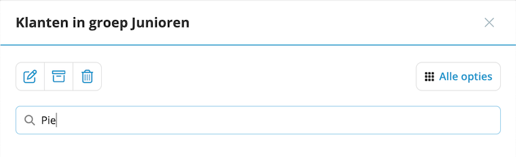 klant toevoegen aan klantgroep