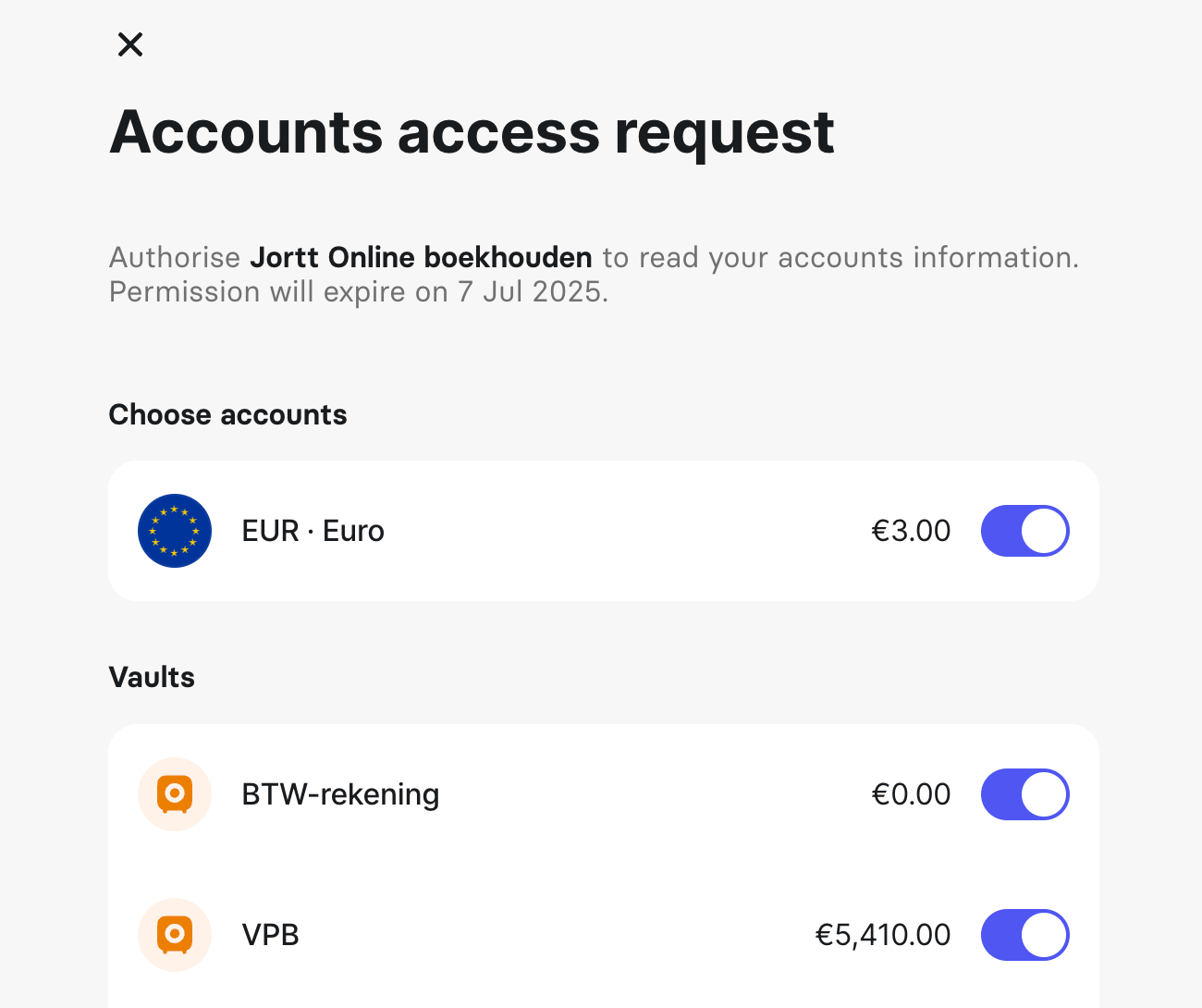 toestemming accounts revolut