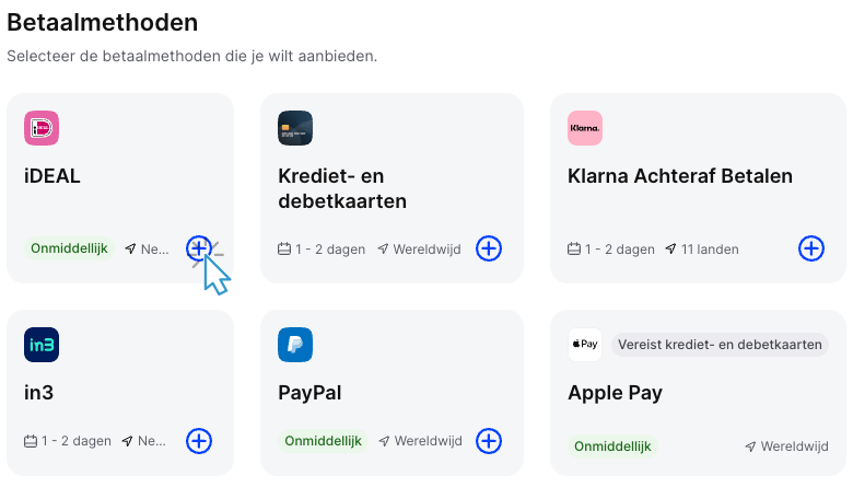 iDEAL|Wero aanzetten bij Mollie