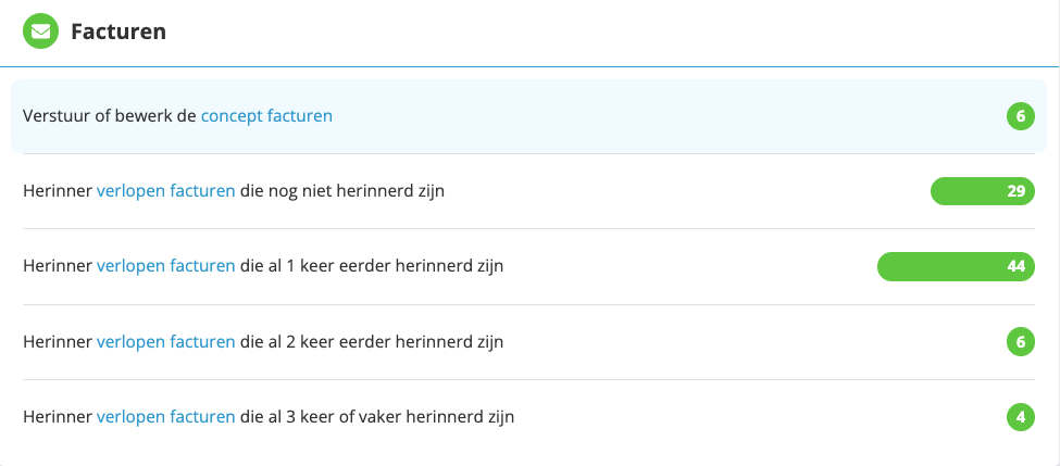 Nog te doen voor herinneringen