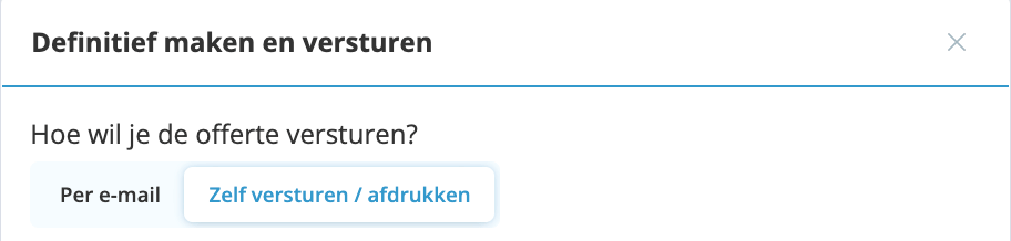 Offerte zelf versturen