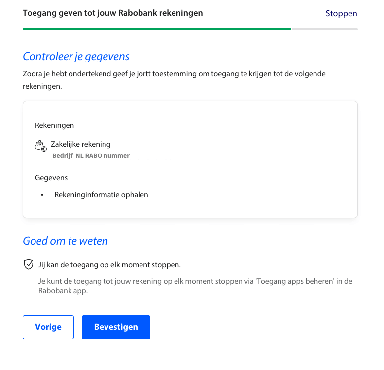 Rabobank rekening(en) controleren