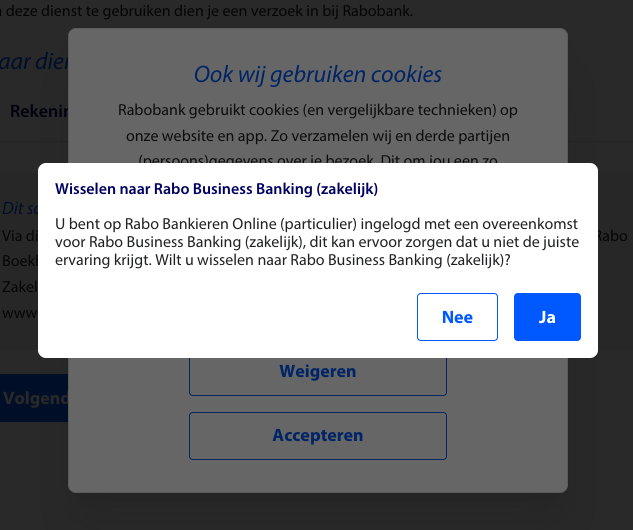 Wisselen naar Rabo Business