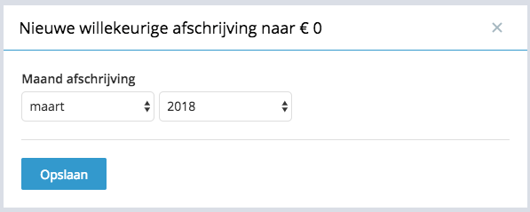 Voeg een willekeurige afschrijving toe