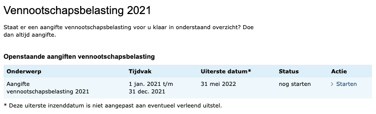 inloggen vpb aangifte belastingdienst